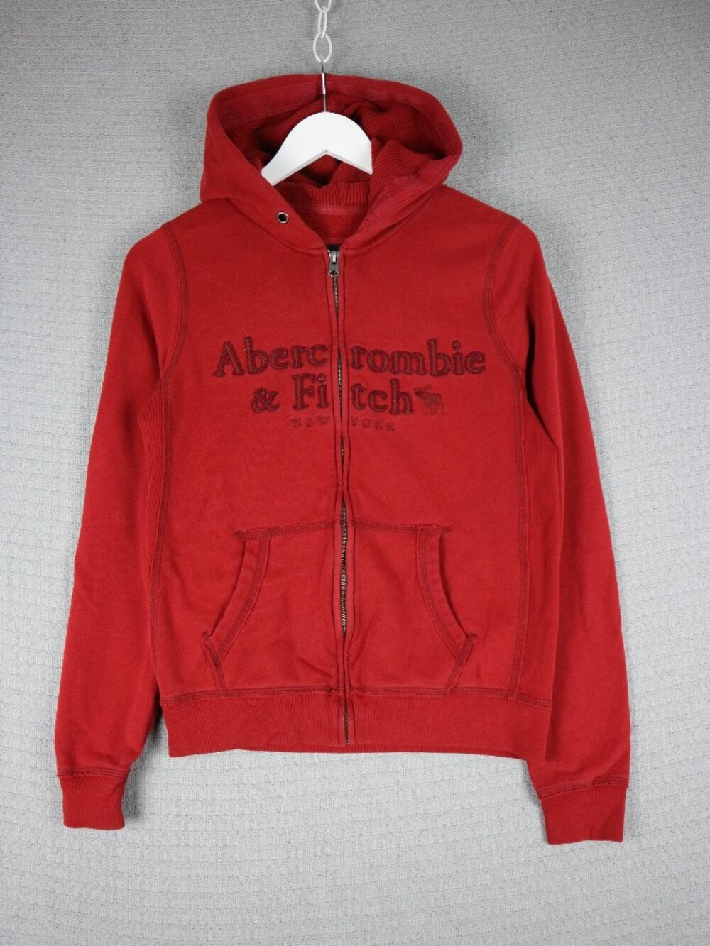 Vintage Y2K Abercrombie Fur Lined Zip Up Hoodie Size Women’s M Soft Fleece